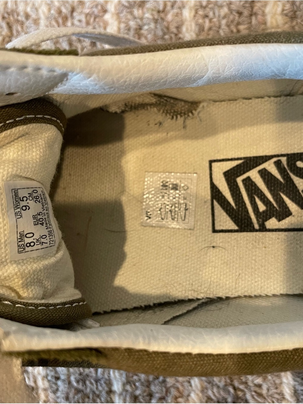 Vans Olive Suede Old Skool Sneakers - Picture 4 of 6